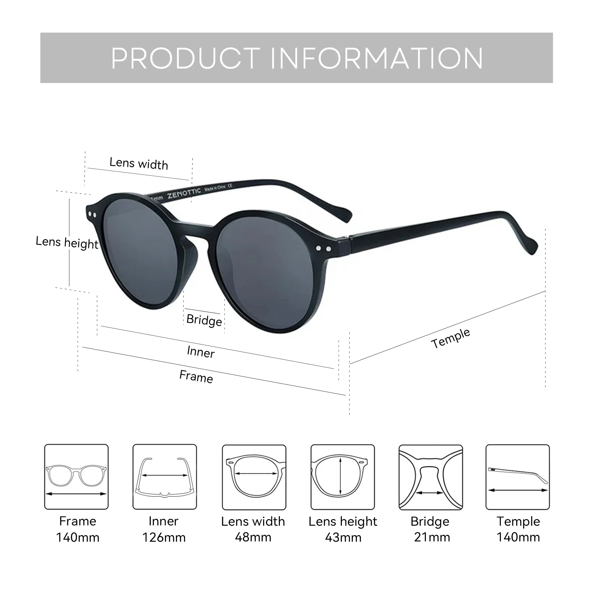 Lunettes Vintage Polarisées – Style Retro Chic.