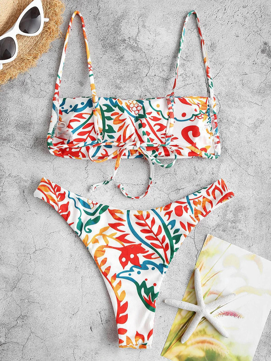 Bikini Bandeau - Tropical Glow