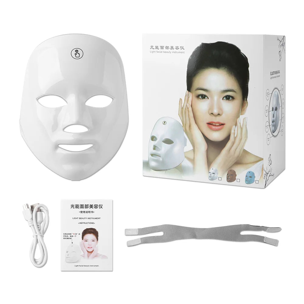 Masque LED Visage 7 Couleurs – Anti-Âge & Peau Éclatante ✨