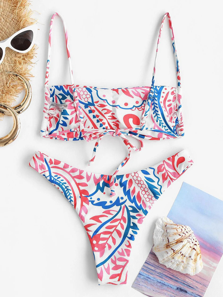 Bikini Bandeau - Tropical Glow