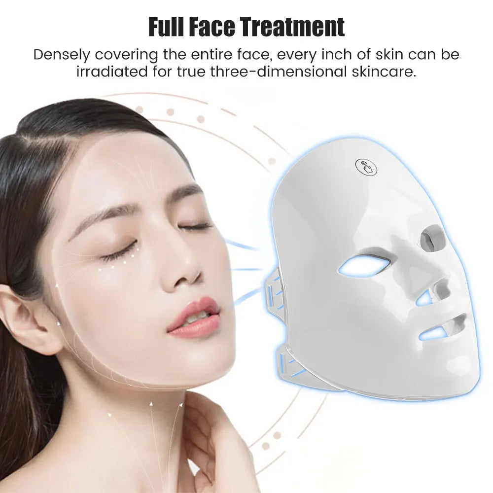 Masque LED Visage 7 Couleurs – Anti-Âge & Peau Éclatante ✨