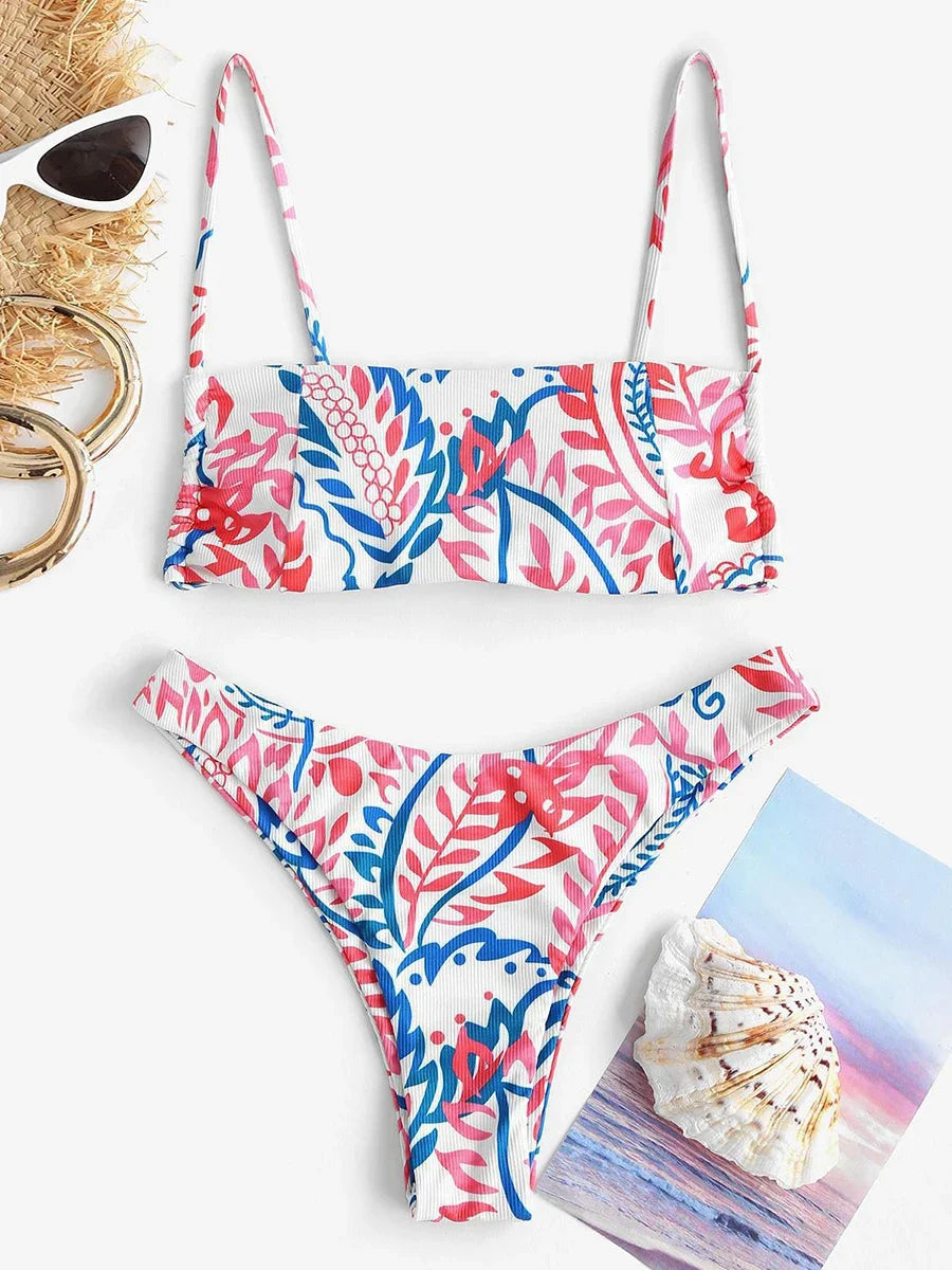 Bikini Bandeau - Tropical Glow