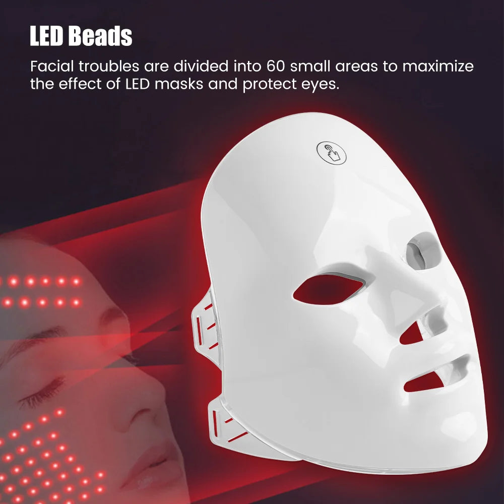 Masque LED Visage 7 Couleurs – Anti-Âge & Peau Éclatante ✨