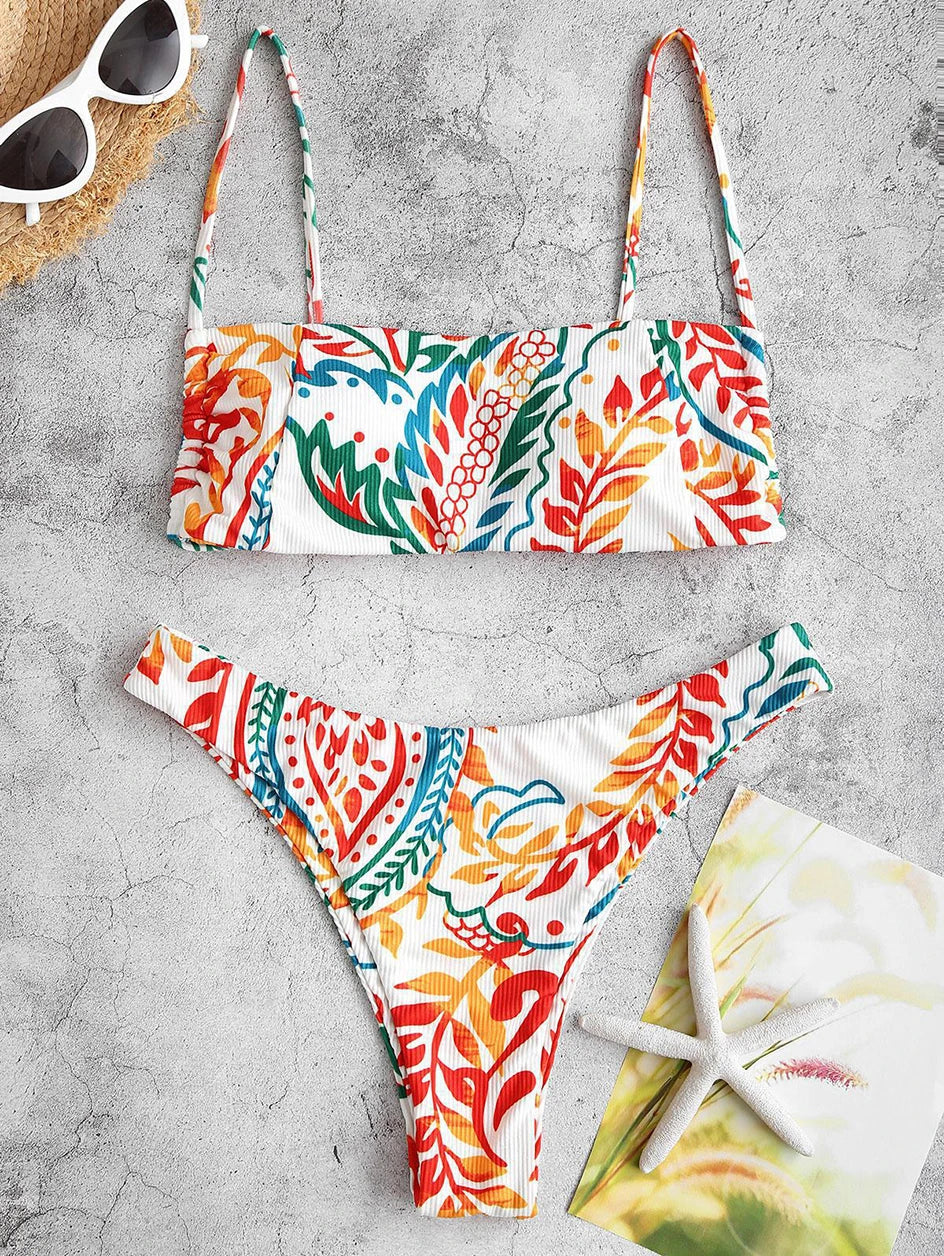 Bikini Bandeau - Tropical Glow